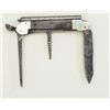 Image 6 : Mid 19th century percussion knife pistol with  corkscrew trigger, folding knife blade,  sailor spike