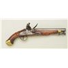 Image 2 : British Sea service Flintlock pistol with  Tower lock showing “G.R.” and crown,  broadhead proofs, a