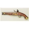 Image 3 : British Sea service Flintlock pistol with  Tower lock showing “G.R.” and crown,  broadhead proofs, a