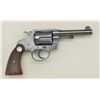 Image 3 : Colt Police Positive DA revolver, .38 Special  cal., 4” barrel, blue finish, checkered wood  medalli
