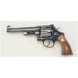 Smith & Wesson pre Model 27 double action 357  magnum cal. Revolver with factory 6” barrel,  blued f