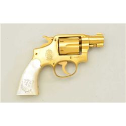 Smith & Wesson 5-screw M&P hand ejector DA  revolver, .38 Special cal., 2” barrel, gold  wash finish