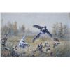 Image 1 : Finely executed oil on canvas by Doug Van  Howd showing dog flushing birds signed lower  right. The 
