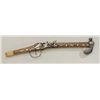Image 1 : Combination Wheelock battle axe in Germanic  style with fully bone inlaid stock with pearl  accents.