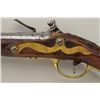 Image 2 : American Curly & Stripped maple stocked  Flintlock pistol with English style brass  mounts and perio