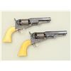 Image 3 : Fine pair of Gustave Young extra fancy  engraved Colt Model 1849 pockets with 4”  barrels, blue and 