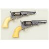 Image 4 : Fine pair of Gustave Young extra fancy  engraved Colt Model 1849 pockets with 4”  barrels, blue and 