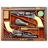 Image 7 : Fine pair of Gustave Young extra fancy  engraved Colt Model 1849 pockets with 4”  barrels, blue and 