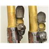 Image 7 : Pair of Queen Anne style flintlock pistols  with brass barrels and frames signed Wilson,  London. Th