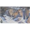 Image 1 : Lithograph print of Snow Leopard hand signed  Leon Parson no. 140 of 950. Nicely framed and  matted,