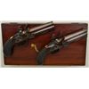 Image 16 : Cased pair of over & under Flintlock pistols  signed “D.Egg, London” in their original case  with tr