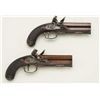 Image 18 : Cased pair of over & under Flintlock pistols  signed “D.Egg, London” in their original case  with tr