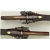 Image 28 : Cased pair of over & under Flintlock pistols  signed “D.Egg, London” in their original case  with tr