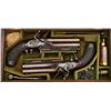 Image 5 : Cased pair of over & under Flintlock pistols  signed “D.Egg, London” in their original case  with tr