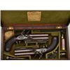 Image 6 : Cased pair of over & under Flintlock pistols  signed “D.Egg, London” in their original case  with tr