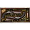 Image 9 : Cased pair of over & under Flintlock pistols  signed “D.Egg, London” in their original case  with tr