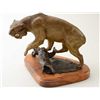 Image 1 : Original bronze of sabre tooth tiger one of  only fifty measuring 10” in height not  including base.