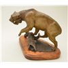 Image 2 : Original bronze of sabre tooth tiger one of  only fifty measuring 10” in height not  including base.