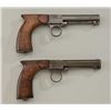 Image 1 : Pair of under hammer percussion target  pistols of French style signed “J. Hermad” on  top of each f