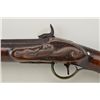 Image 1 : Great old percussion full stock trade gun  with serpentine reverse side lock plate, .69  cal., 47” r