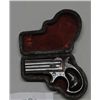 Image 1 : Pipe cased factory style engraved Remington  2nd Model O/U derringer, .41 cal., 3”  barrels, wood gr