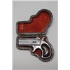 Image 5 : Pipe cased factory style engraved Remington  2nd Model O/U derringer, .41 cal., 3”  barrels, wood gr