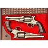 Image 7 : Cased pair of period factory style engraved  Remington New Model Police cartridge  conversion revolv