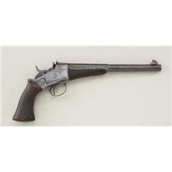 Remington 1901 Target Rolling Block pistol,  .22LR cal., 10” half round/half octagon  barrel, blue f