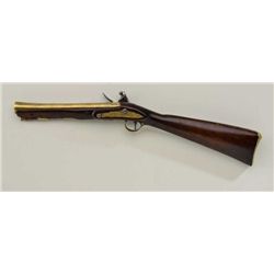 Rare American Flintlock Martial Blunderbuss  by “Miles” with London marked brass barrel  showing “PR