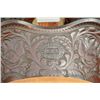 Image 10 : Western high back saddle marked Charles P.  Shipley, Maker, Kansas City, MO. #290 with  fancy toolin