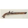 Image 1 : Flintlock Horseman's size pistol with silver  mounts and silver inlayed barrel circa mid  18th centu