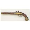 Image 2 : Germanic Flintlock pistol with barrel signed  "J. Andreas Hauer" in silver 16" overall,  9-1/4" barr