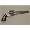 Image 2 : Engraved Remington Model 1875 Single Action  Army revolver, .44 cal., 7-1/2” round barrel,  nickel f