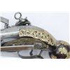 Image 2 : Miquelet flintlock ball butt pocket size  pistol with ornate pierced brass inlay circa  17th century