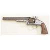 Image 2 : Smith & Wesson First Model American, .44  cal., single action revolver, blued finish,  wood grips, #