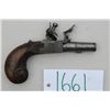 Image 1 : Flintlock center hammer muff size pistol  signed Manufre. A Versaille with Napoleanic  era styling m