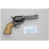Image 1 : Factory engraved Colt SAA revolver, .45 cal.,  4-3/4” barrel, nickel finish, period ivory  grips, #1