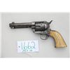 Image 2 : Factory engraved Colt SAA revolver, .45 cal.,  4-3/4” barrel, nickel finish, period ivory  grips, #1