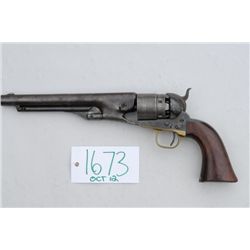 1860 Colt Army .44 caliber percussion  revolver, early 4-screw cut for shoulder  stock, #11805; good