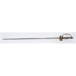 18th century boys’ sword with gold  damascuscened decorated hilt and guard with  finely wrapped grip