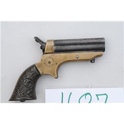 Sharps four barrel pepperbox derringer in .22  cal., with early forward release and hard  rubber gri