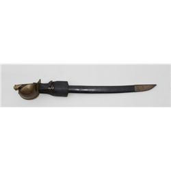 1860 Navy Cutlass by Ames dated 1862,  reproduction scabbard; blade marked 10H over  103 on thumb ar