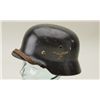 Image 1 : German WW II nazi era helmet showing dual  decals and original liner and strap. The left  side shows