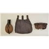 Image 2 : Lot of 3 military items as follows:  1.  Canteen with cup and cover, very good  condition, WW II era