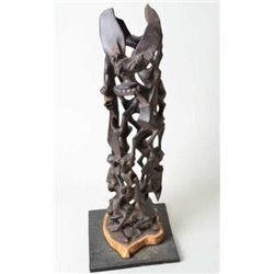 African tribal carving approx. measuring 35”  mounted on base (not included in measure)  approx. 10”