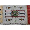 Image 3 : Impressive beaded and quilled Indian pipe bag  approx. 36” overall and approx. 8” wide in  overall v