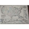 Image 1 : Framed colored military map of the United  States, circa 1861, approx. 20” x 26” in  overall very go