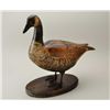 Image 2 : Art carving of duck nicely painted with  bronze feet, glass eyes, signed on base “Tom  Tab and John 