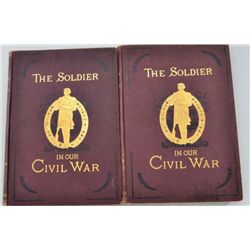 Original oversized Volumes I and II of “The  Soldier in Our Civil War”, published in 1885,  both in 