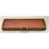 Image 1 : Older wooden carry case with metal corners,  double front latches and two-piece metal  handle, appro